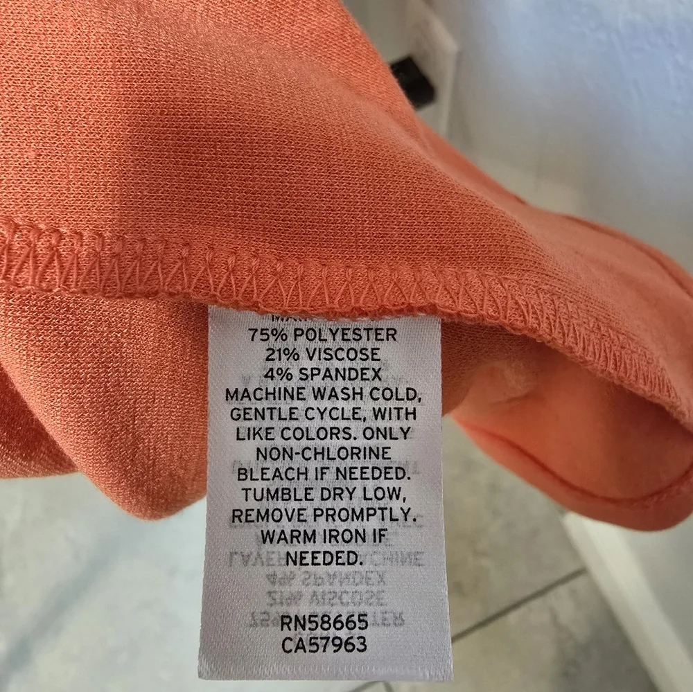 Open Edit Women's Scoop Neck Orange Bodycon Midi Tank Sleeveless Dress Size M - Picture 7 of 8